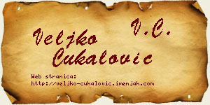 Veljko Čukalović vizit kartica